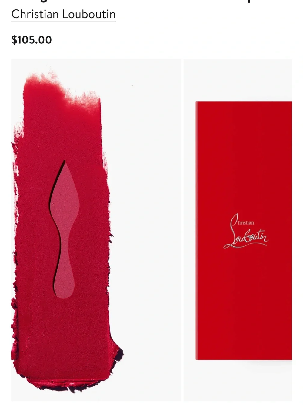 Christian Louboutin Velvet Matte Lipstick - Bold Red & Eye duo shadow pallet